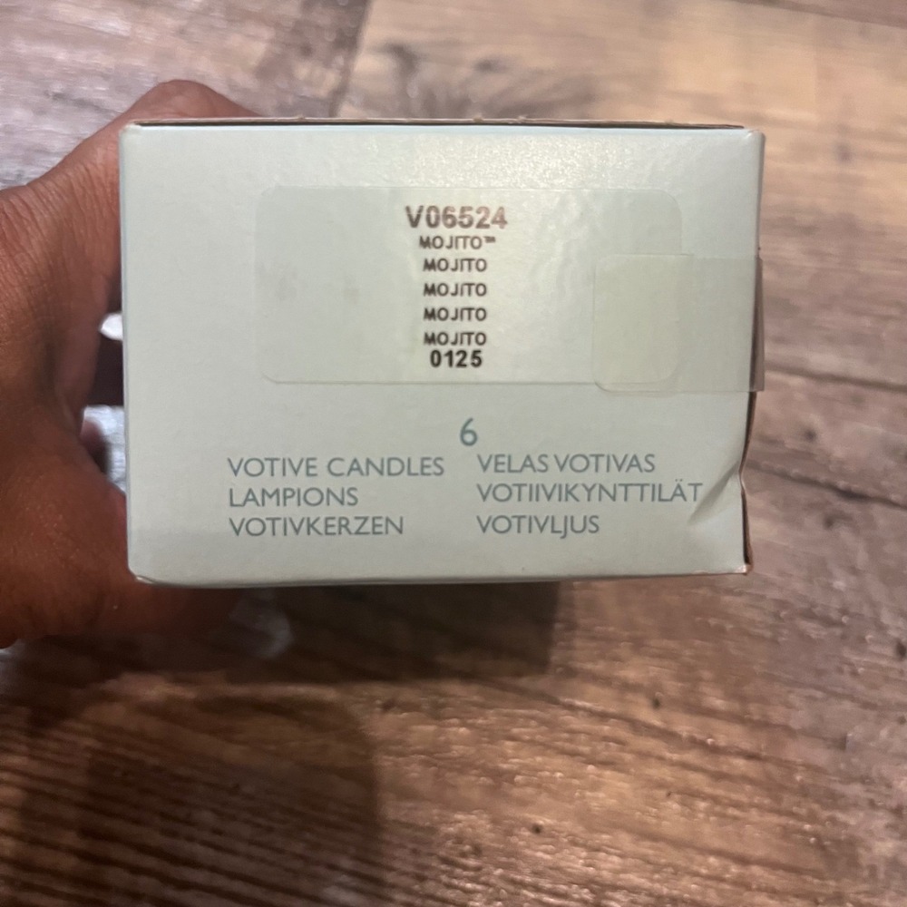 PartyLite Mojito Votive Candles 6 Pack Scented V06524 New - Picture 3 of 3